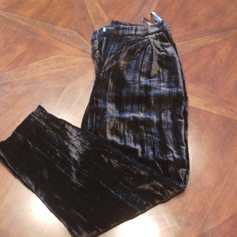 Topshop Black Velvet Pants